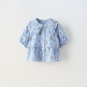 Zara Blue Striped Kids Matching Set
